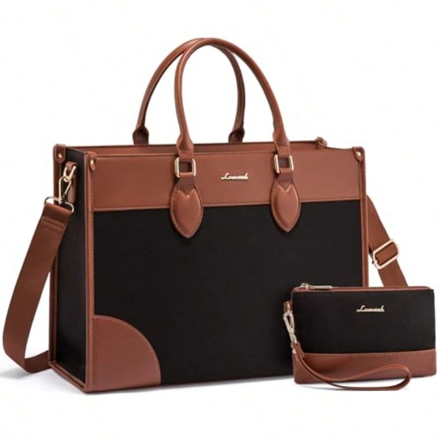 Leather Work Laptop Bag - Laptop Bag For Women 15.6 Lnch,