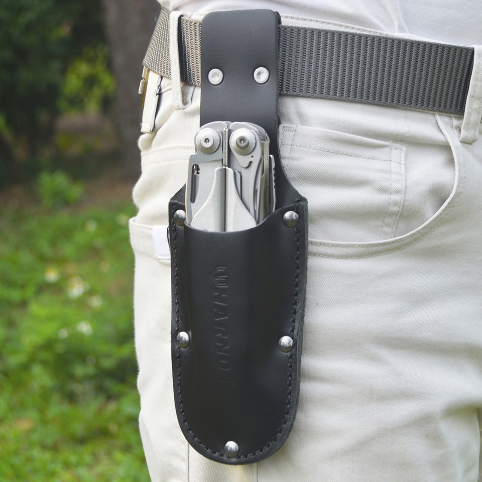 Leatherwork Knife Sheath - Harnds Leather Pliers Holder Small Tool
