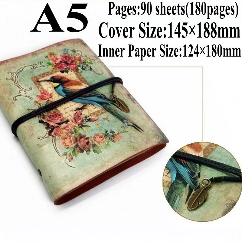 Leather Work Diary - Mini Vintage Notebook Handmade Leather Notepad