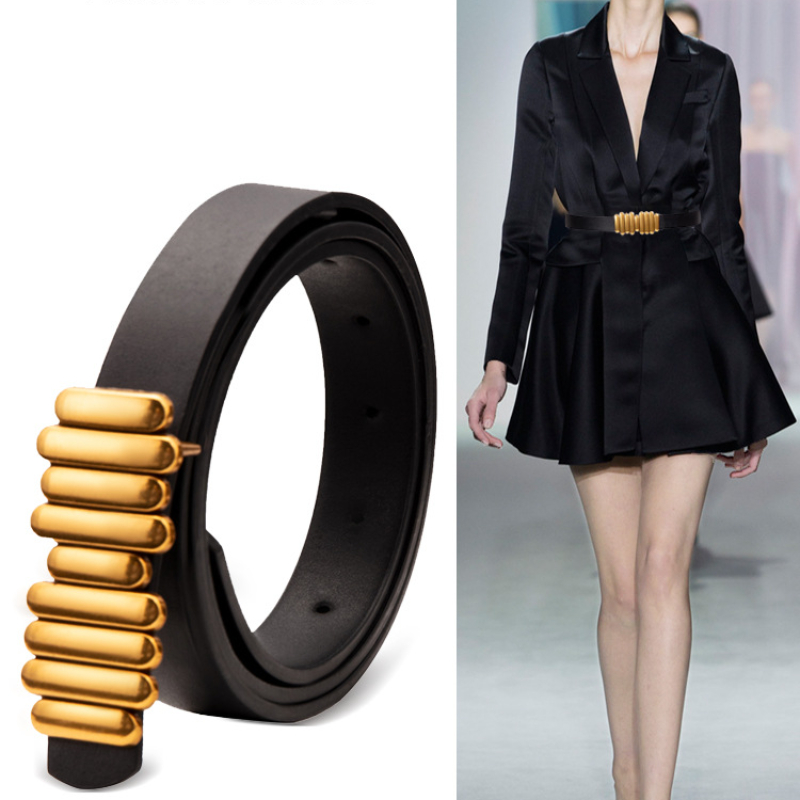 Leatherwork Rings - Fashion Female Elastic Belt Thin Waist