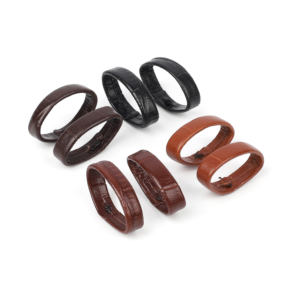 Leatherwork Rings - 10pcs Genuine Leather Watchband Keeper Ring