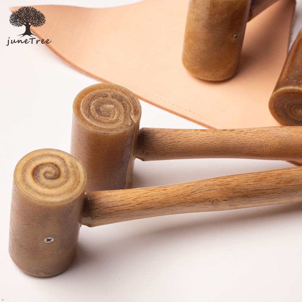 Mallet Rawhide Craft - Junetree Raw cowhide Mallet Leather Hammer