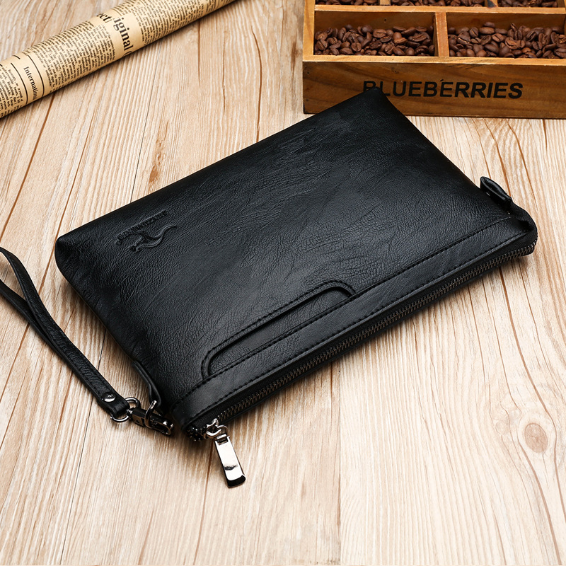 Leatherwork Rivets - Brand Design Men Envelope Clutch Bag