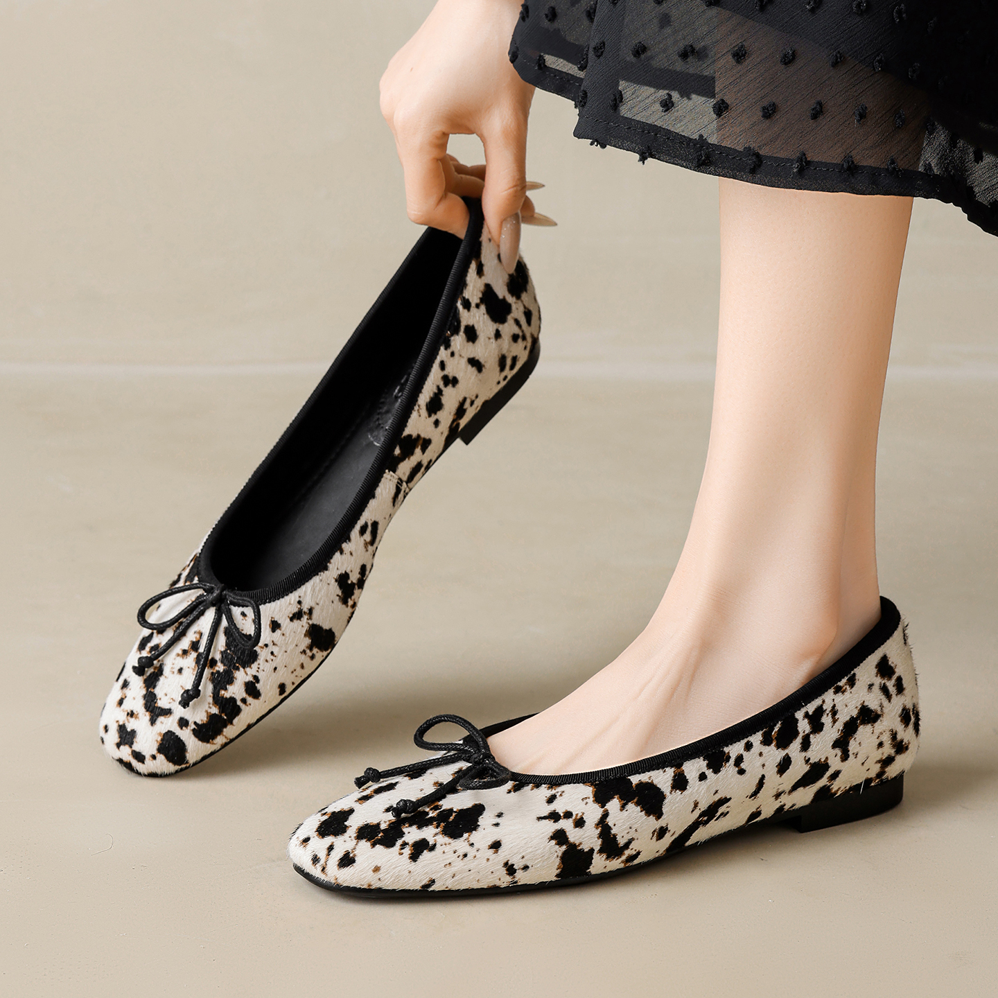 Leather Work Is - ﻿ Genuine Leather Horsehair Leopard Low