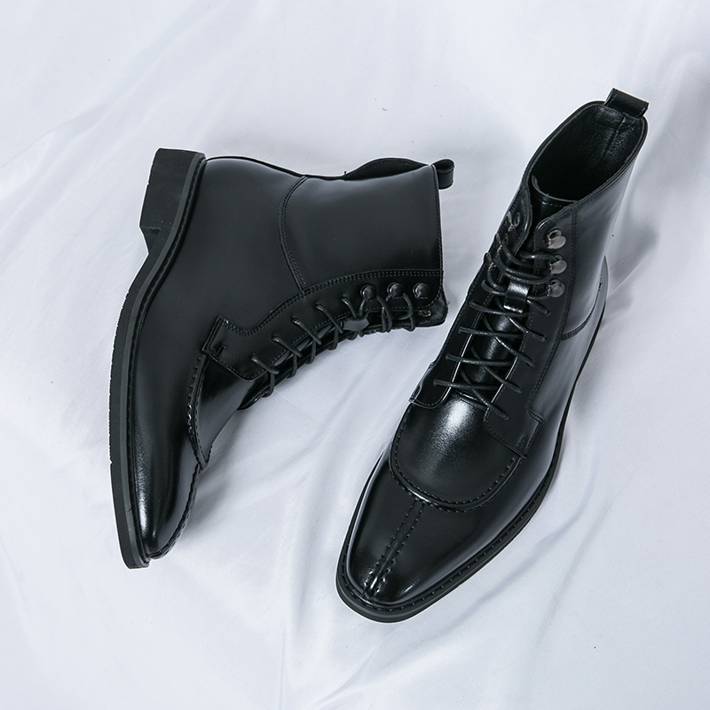 2026 New Men's Pointed Brown B - Leather Work Boots ulasan dan harga