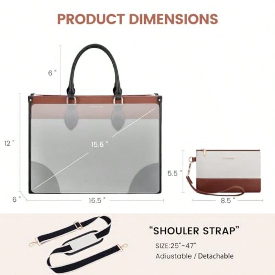 Laptop Bag For Women 15.6 Lnch - Leather Work Laptop Bag ulasan dan harga