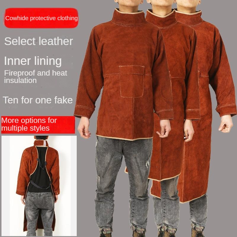 Welder Protective Cover Cowhid - Leather Work Overalls ulasan dan harga