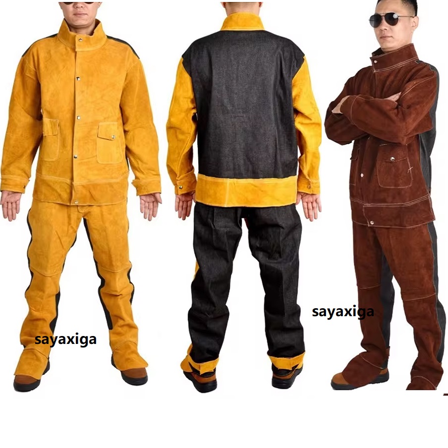 Heavy Duty Leather Welding Sui - Leather Work Overalls ulasan dan harga