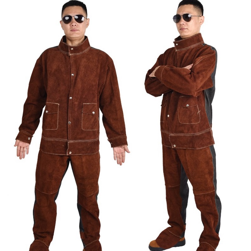 Heavy Duty Leather Welding Sui - Leather Work Overalls ulasan dan harga