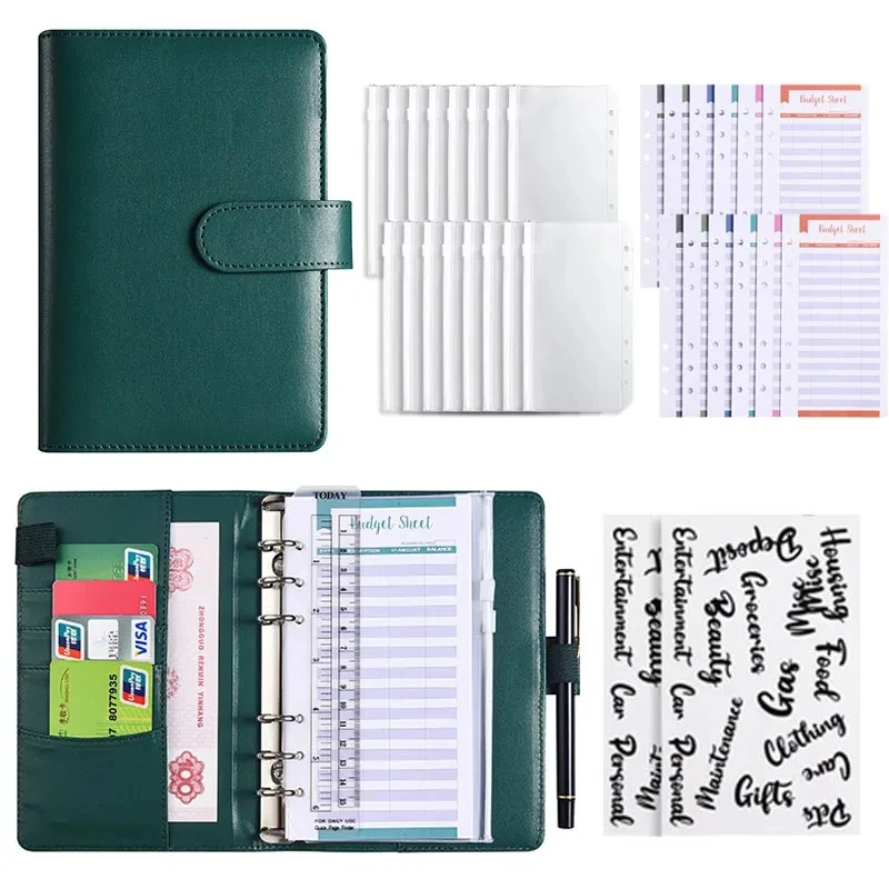 Macaron Color A6 Budget Binder - Leather Work Diary ulasan dan harga