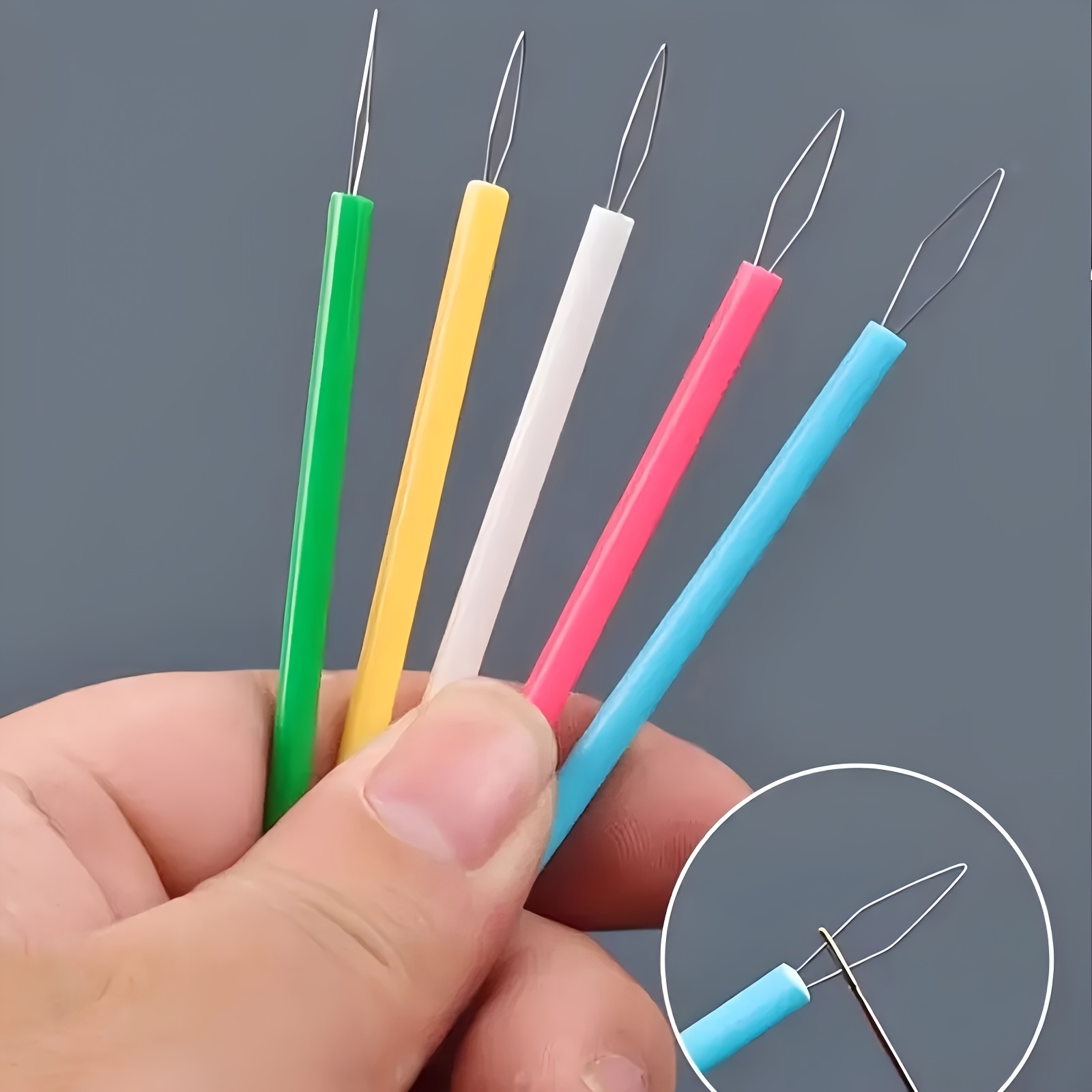 5pcs Plastic Needle Threaders  - Waxed Thread Linen ulasan dan harga