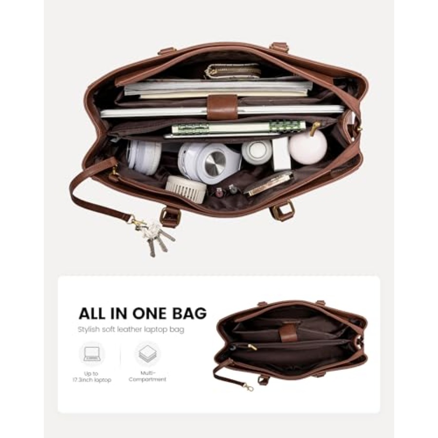 Laptop Bag for Women, Laptop T - Leather Work Laptop Bag ulasan dan harga