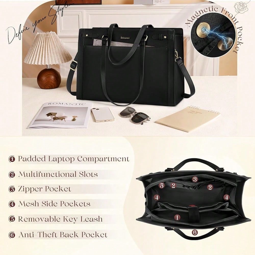 Laptop Bag For Women 15.6 Inch - Leather Work Laptop Bag ulasan dan harga