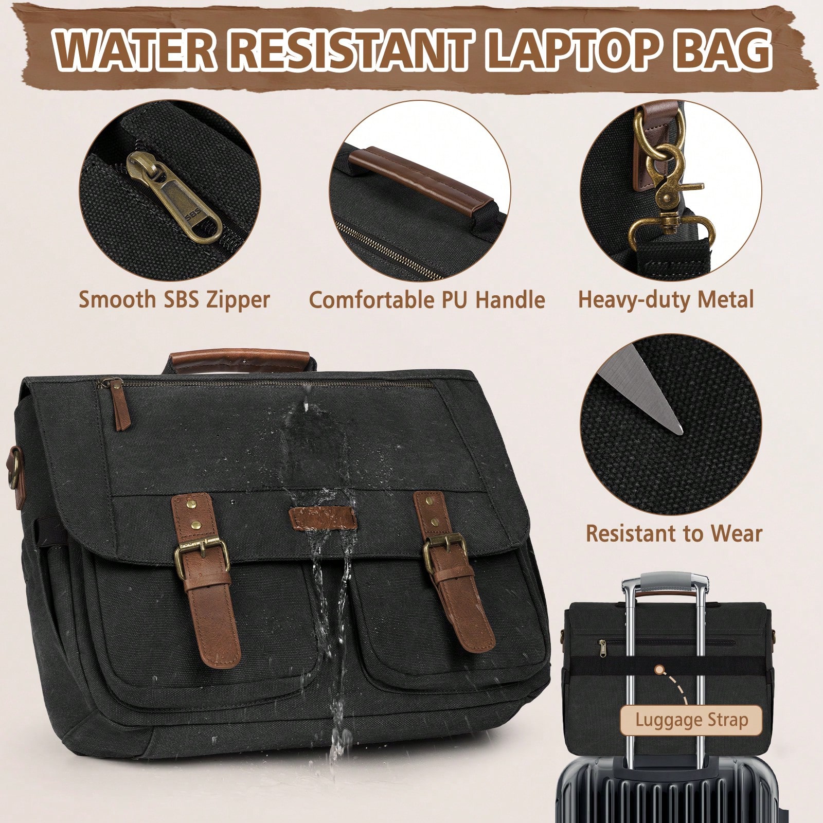 Vintage Men's Messenger Bag, 1 - Leather Work Laptop Bag ulasan dan harga