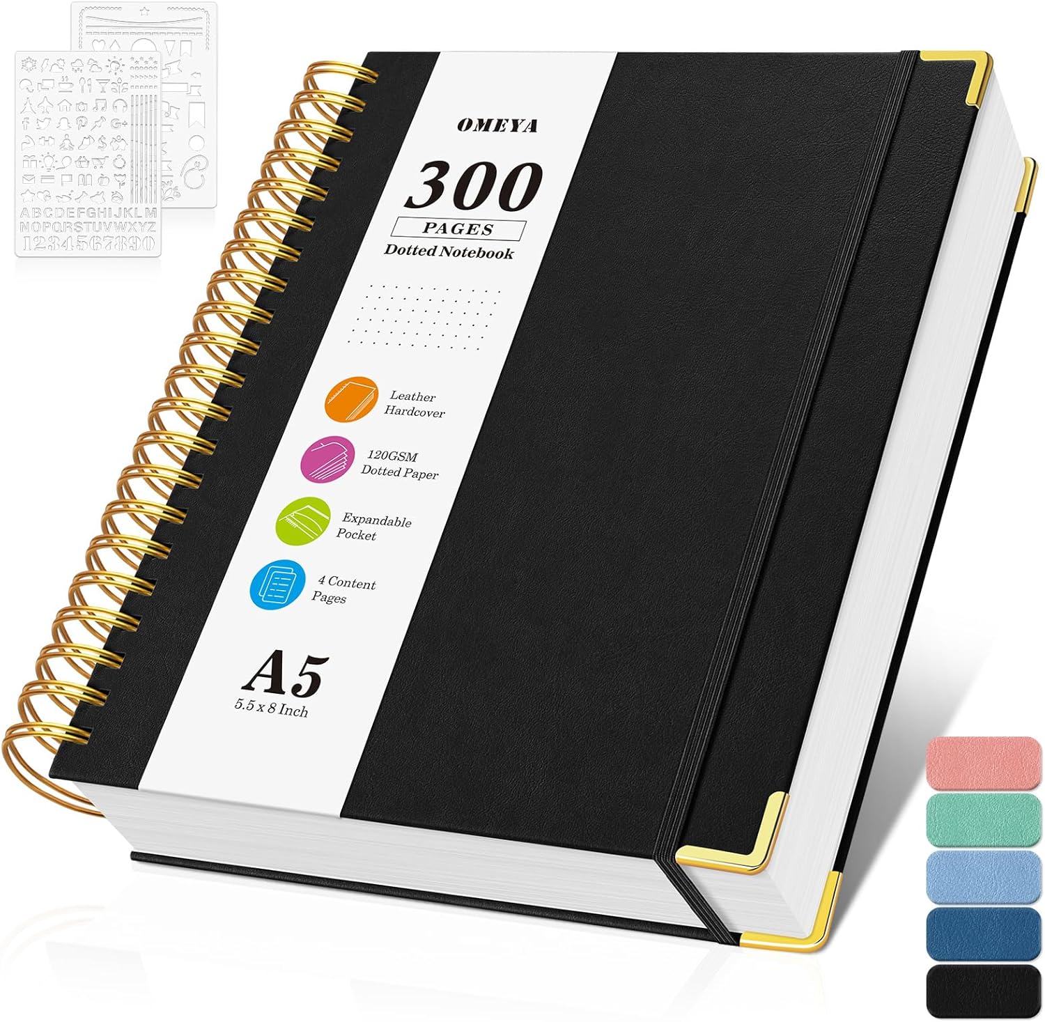 A5 Dotted Journal Spiral Noteb - Leather Work Diary ulasan dan harga