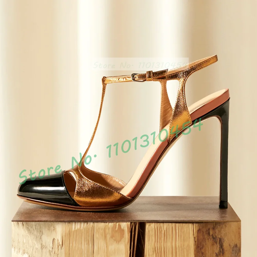 Two Tones T-bar Sandals For Wo - Leather Work Is ulasan dan harga