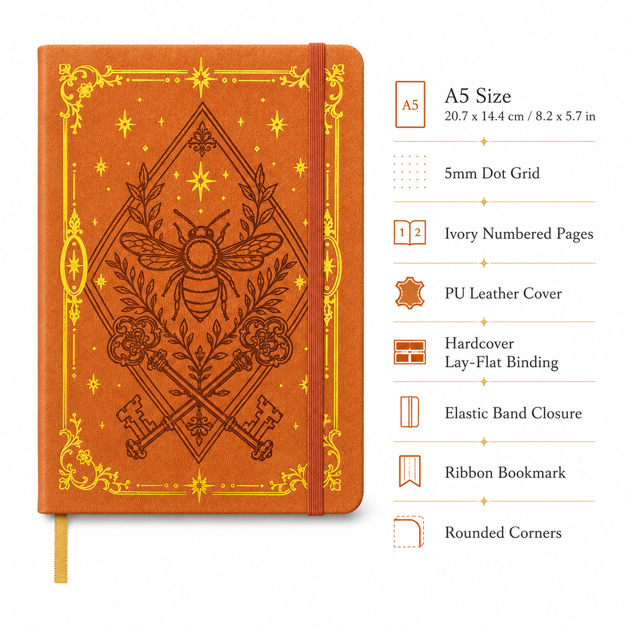 A5 Dot Grid Notebook with 160G - Leather Work Diary ulasan dan harga