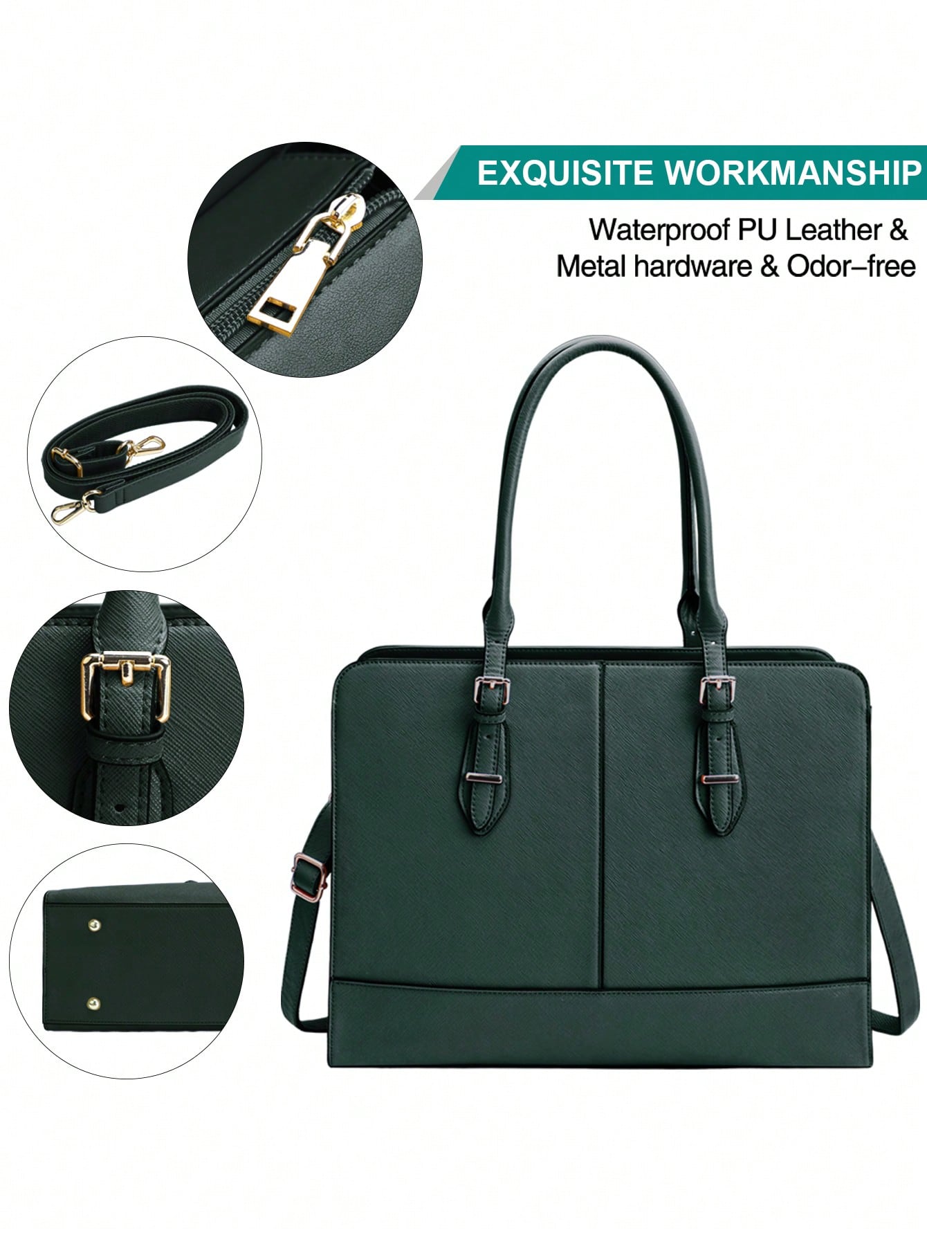 15.6 Inch Leather Laptop Tote  - Leather Work Laptop Bag ulasan dan harga