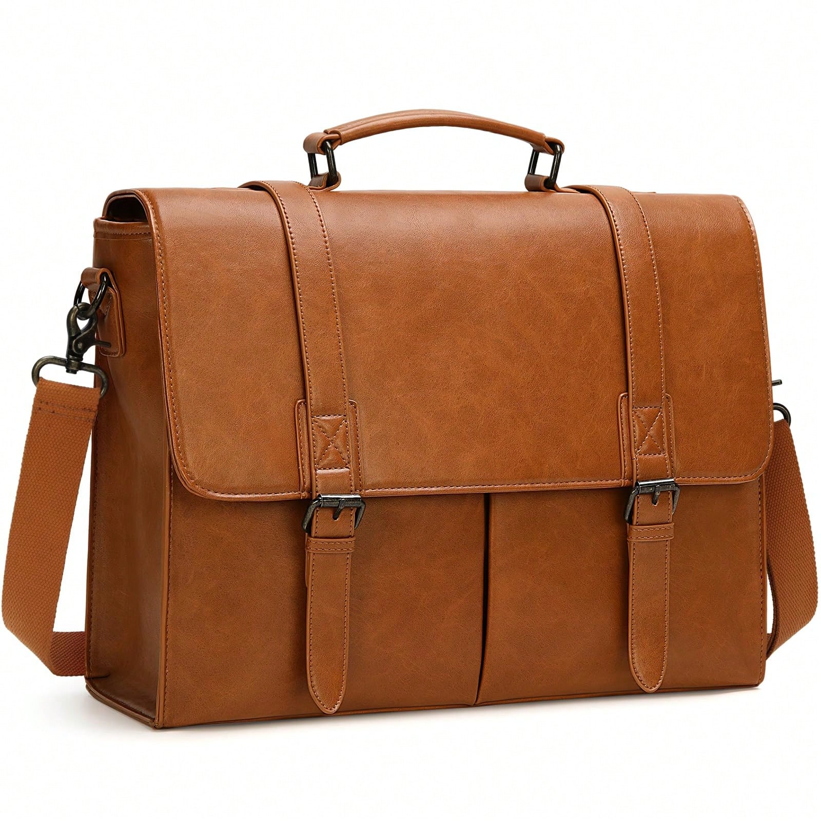 Messenger Bag For Men 15.6 Inc - Leather Work Laptop Bag ulasan dan harga