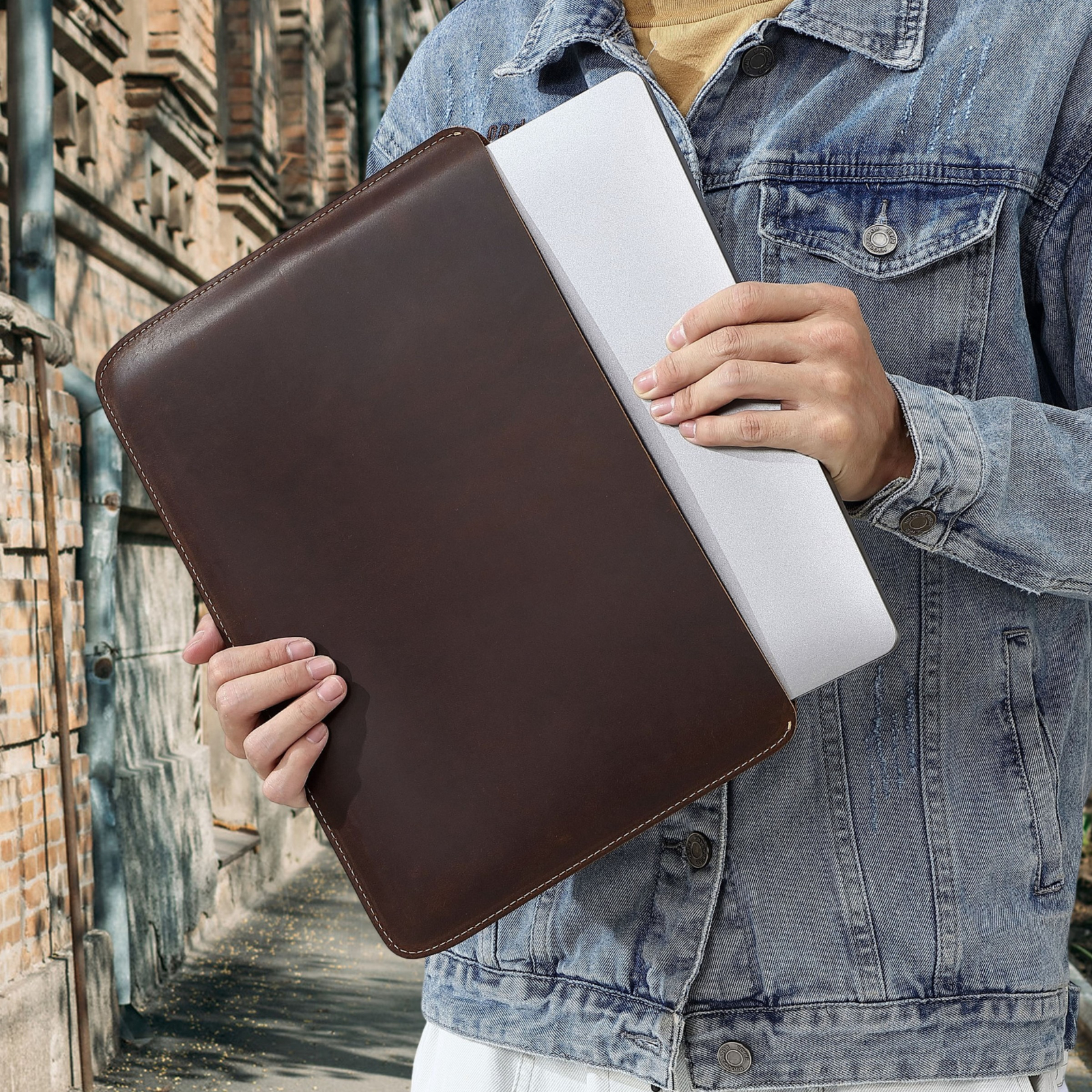 Genuine Leather Slim Laptop Sl - Leather Work Diary ulasan dan harga
