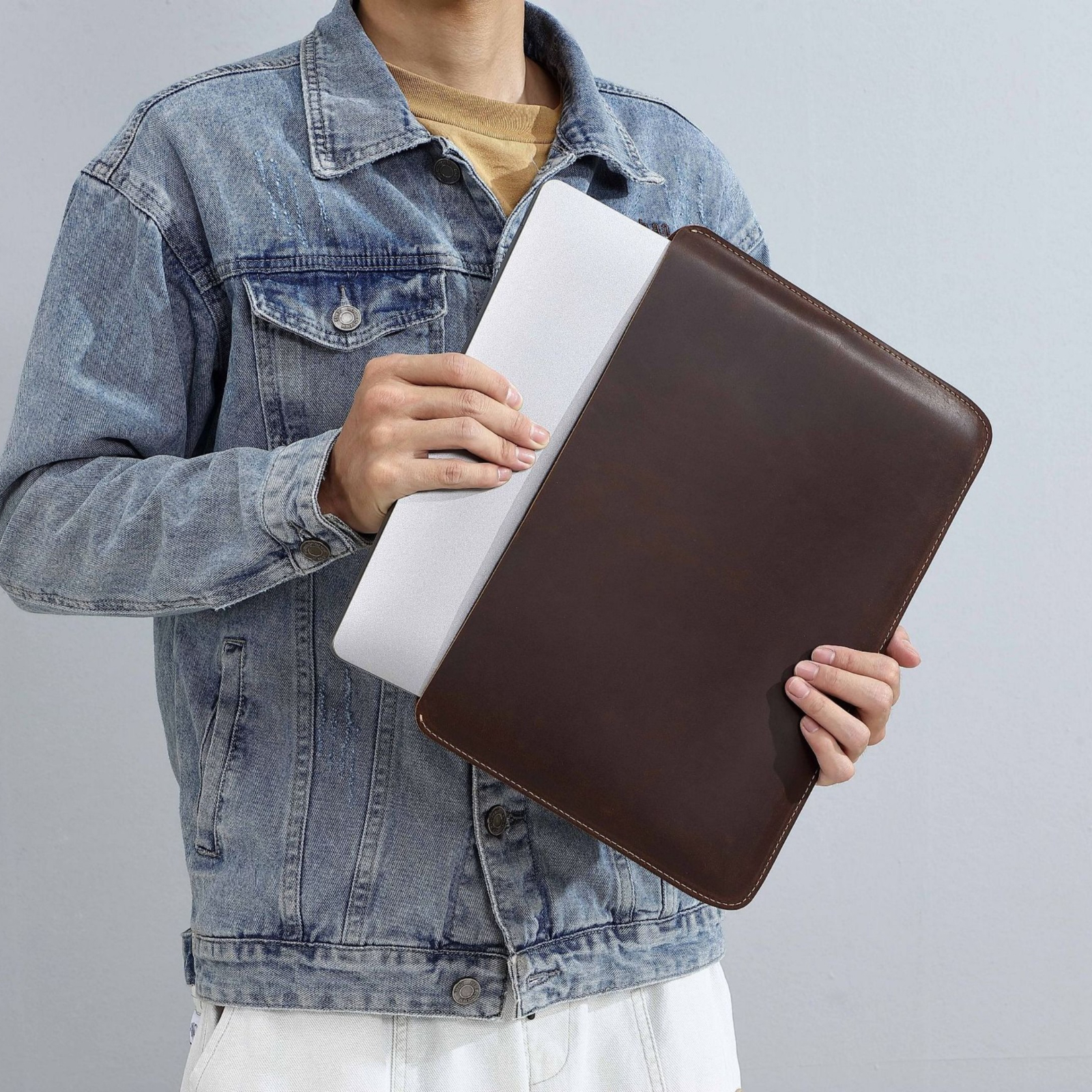 Genuine Leather Slim Laptop Sl - Leather Work Diary ulasan dan harga