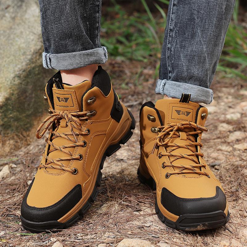 New Autumn Men's Boots Fashion - Leather Work Boots ulasan dan harga