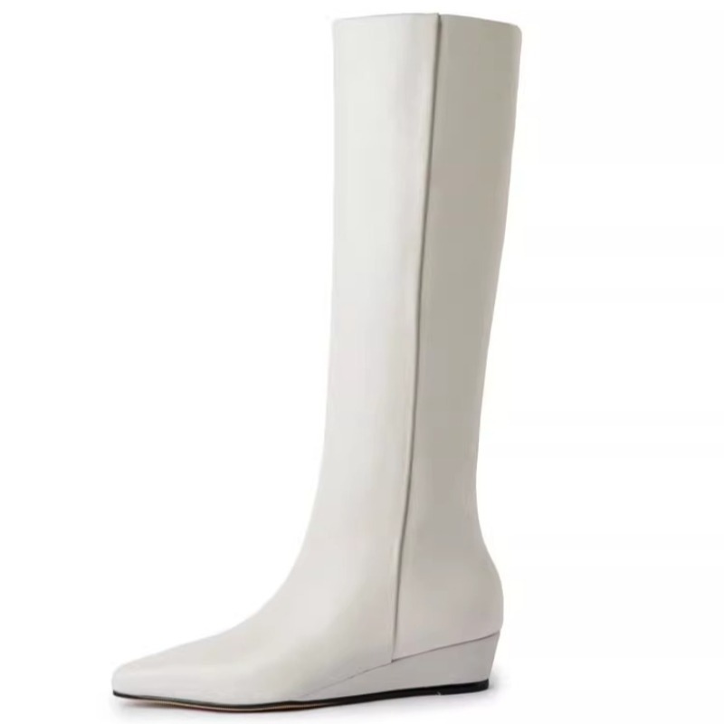 Fashion Knee-High Women's Boot - Leather Work Is ulasan dan harga
