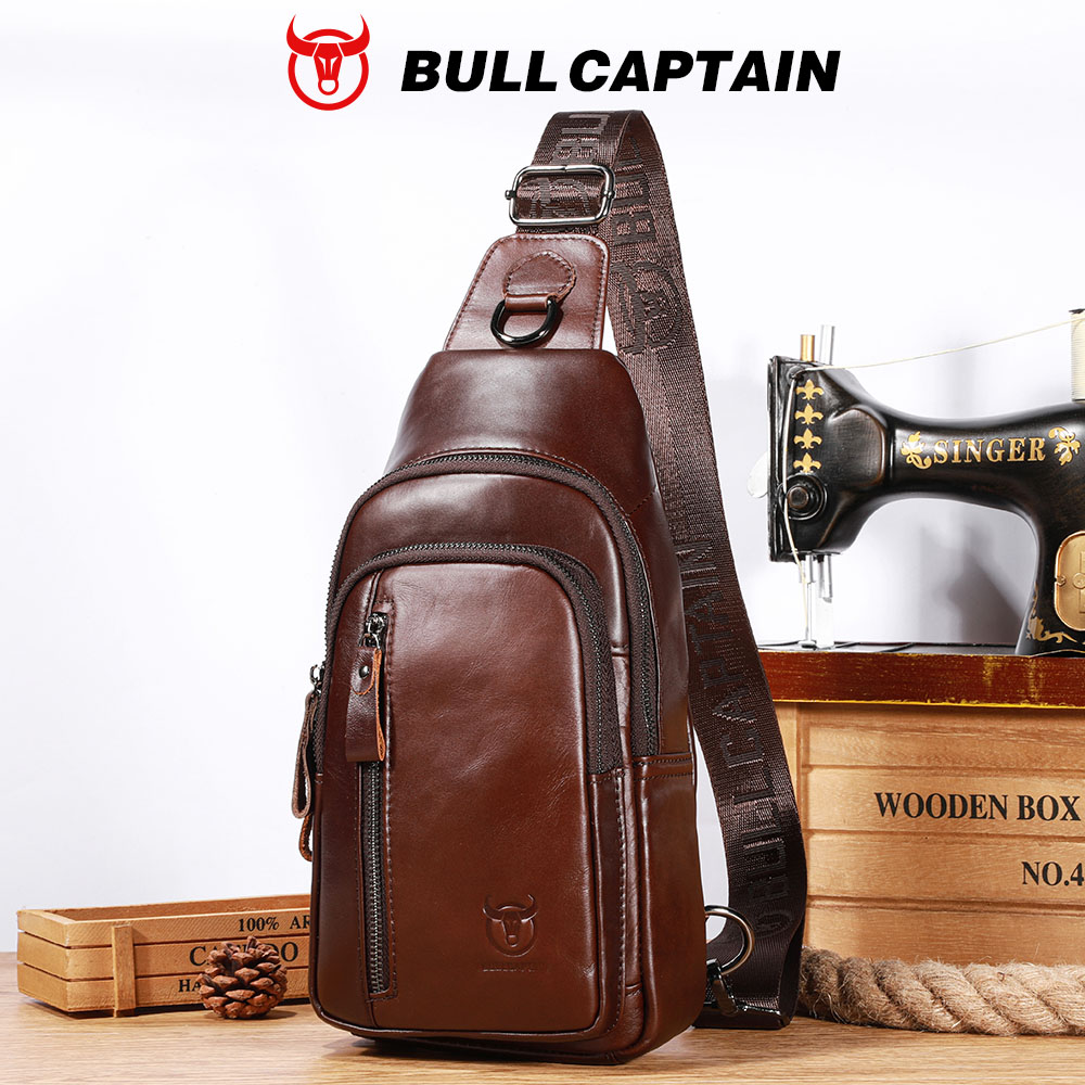 BULLCAPTAIN Genuine Leather Ch - Leather Work Laptop Bag ulasan dan harga