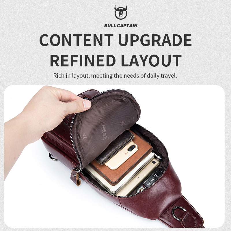 BULLCAPTAIN Genuine Leather Ch - Leather Work Laptop Bag ulasan dan harga