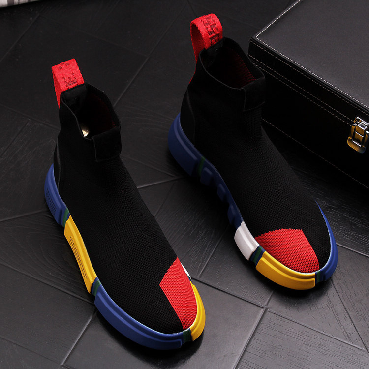 2026 New Men's Black Sock Snea - Leather Work Boots ulasan dan harga