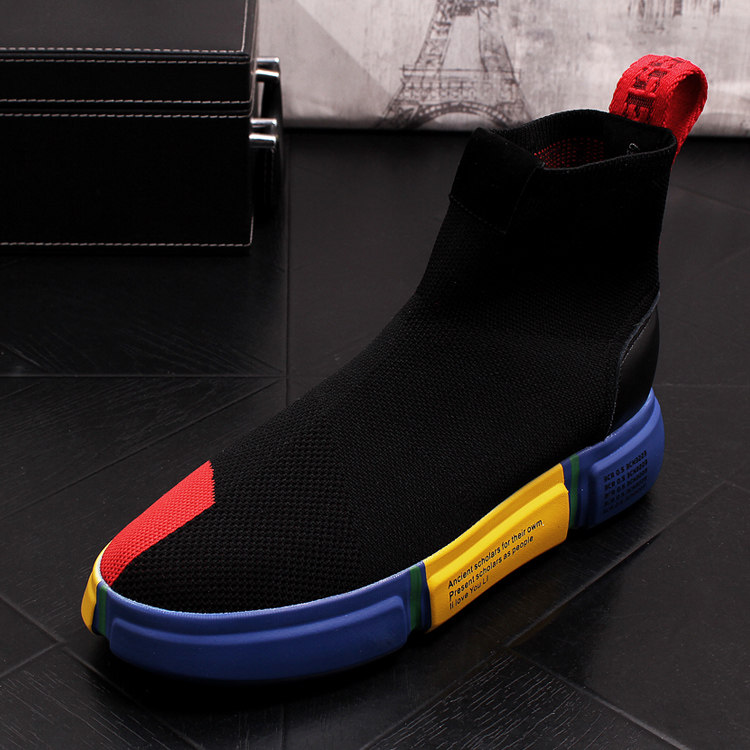2026 New Men's Black Sock Snea - Leather Work Boots ulasan dan harga