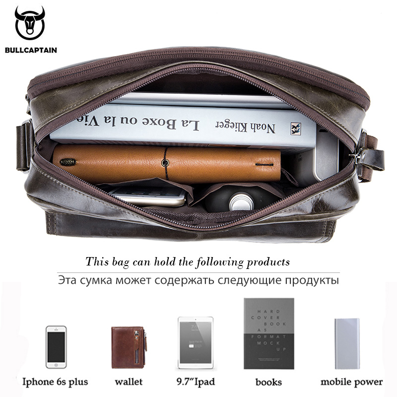 BULLCAPTAIN Genuine Leather Me - Leather Work Laptop Bag ulasan dan harga