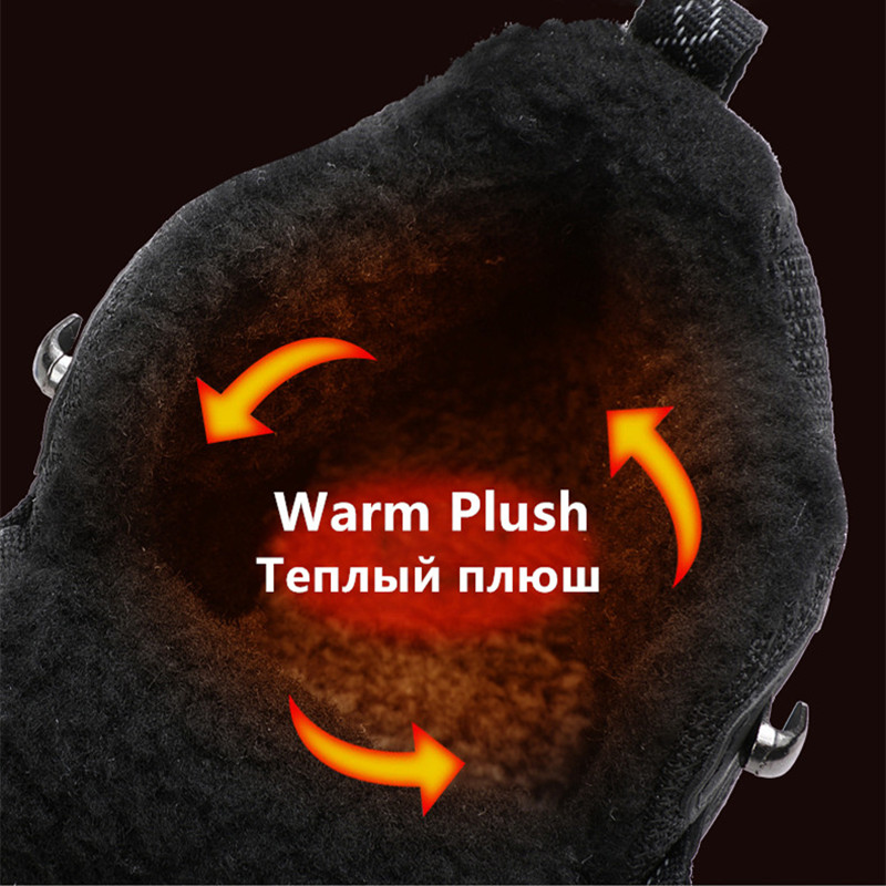 Winter Men's Boots Warm Plush  - Leather Work Boots ulasan dan harga
