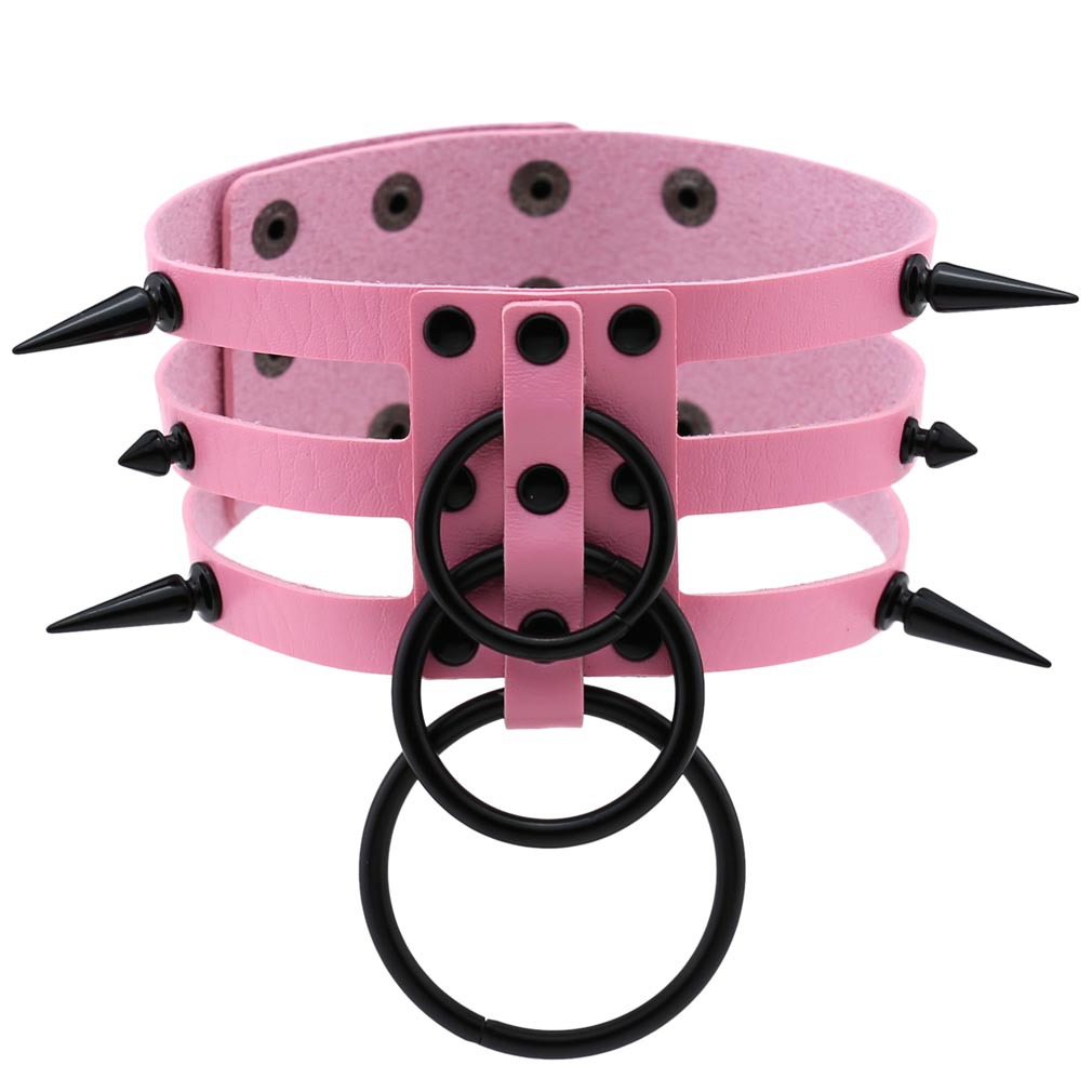 Fashion Women Men Black Rivet  - Leatherwork Rings ulasan dan harga