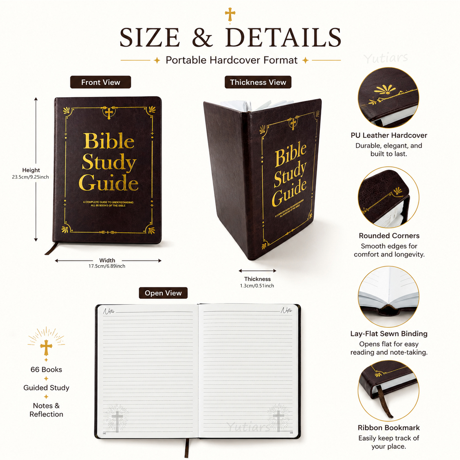 PU Leather Bible Study Journal - Leather Work Diary ulasan dan harga