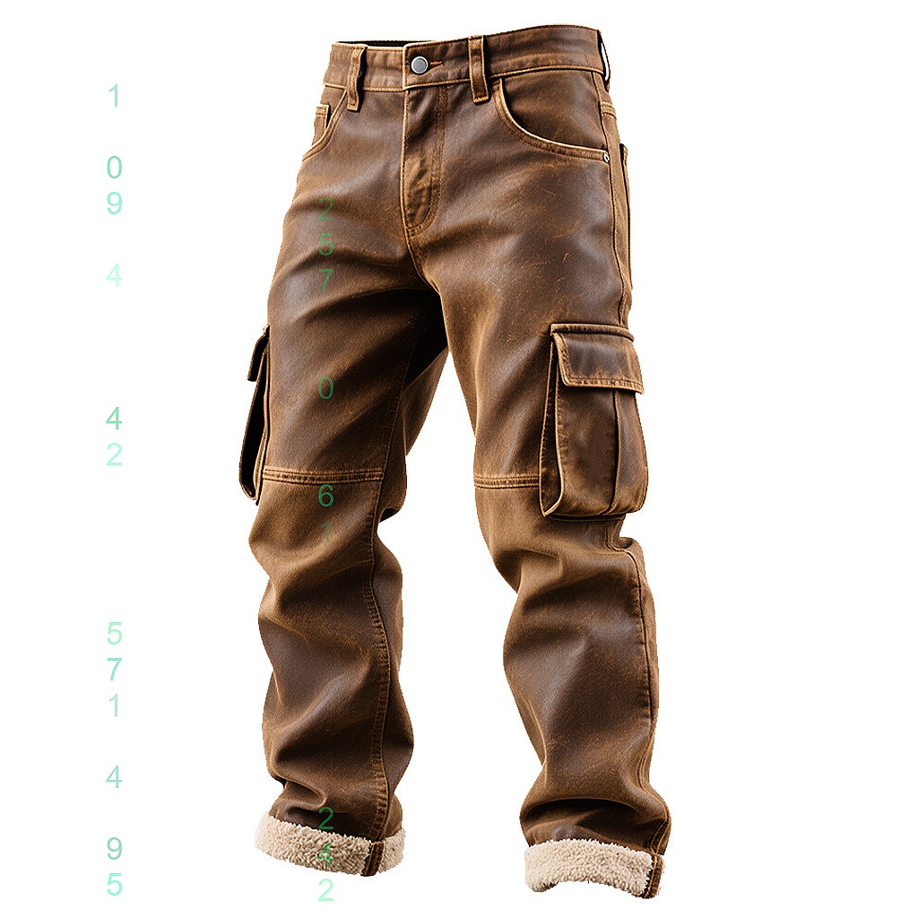 Mens Vintage Brown PU Leather  - Leather Work Overalls ulasan dan harga