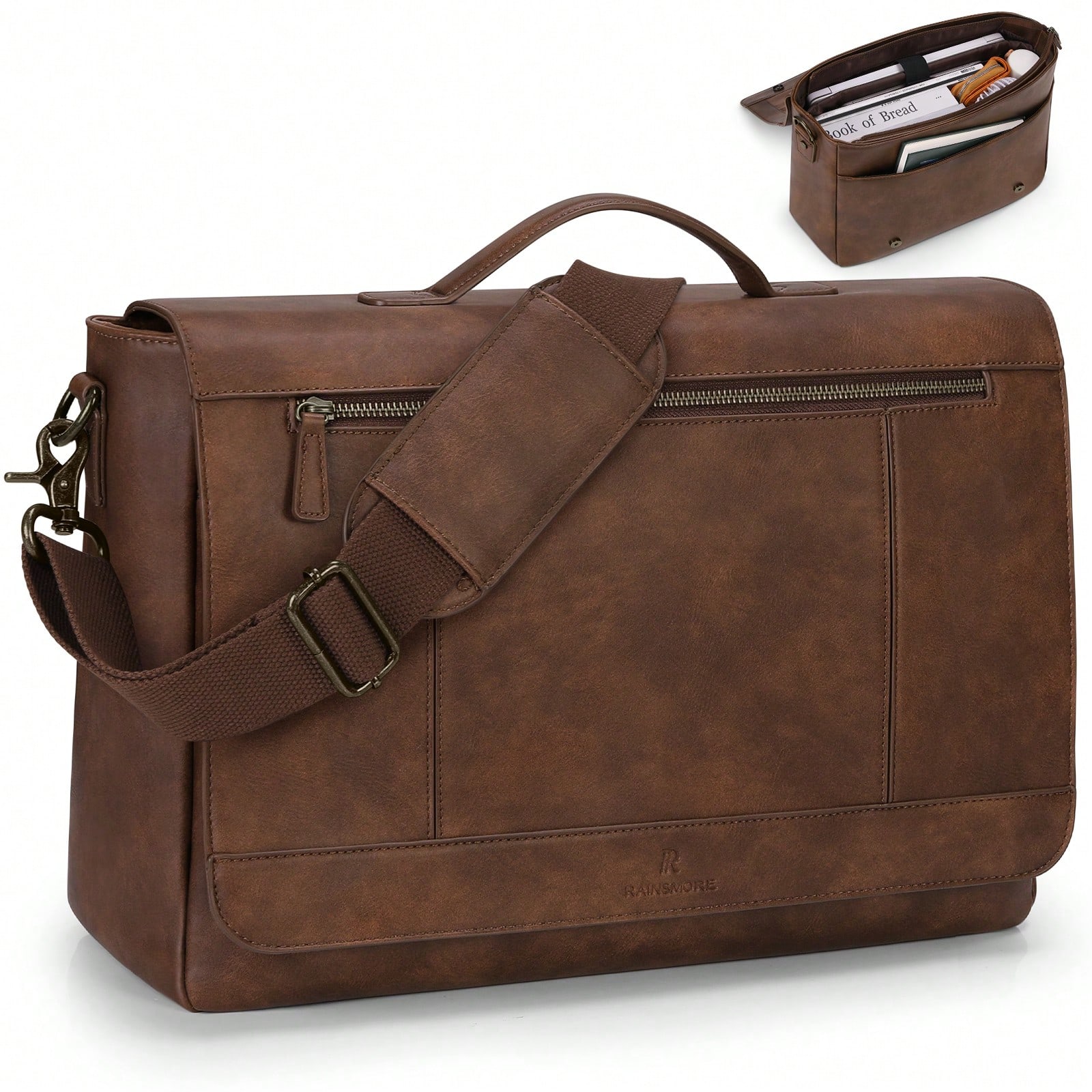 Leather Messenger Bag For Men  - Leather Work Laptop Bag ulasan dan harga