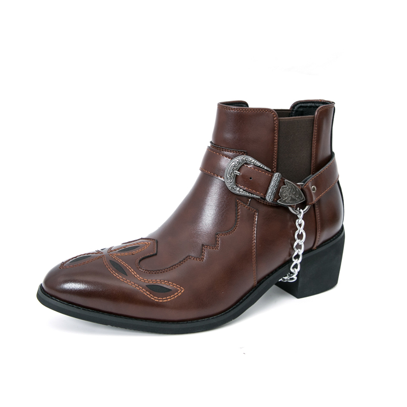 Men's Pointed Toe Ankle Boots  - Leather Work Boots ulasan dan harga