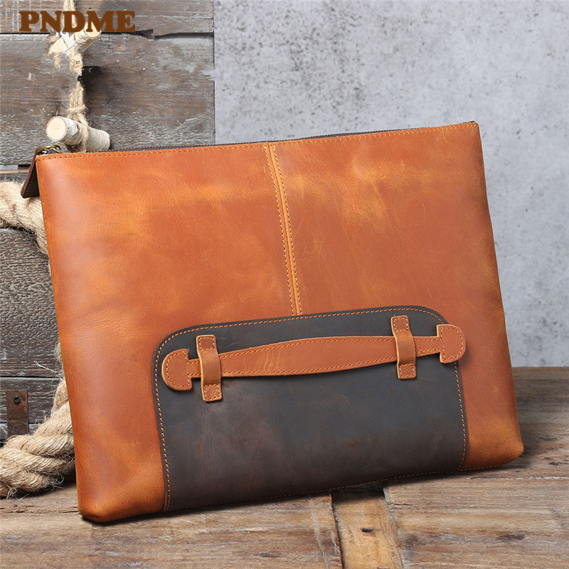 Vintage handmade genuine leath - Leather Work Laptop Bag ulasan dan harga
