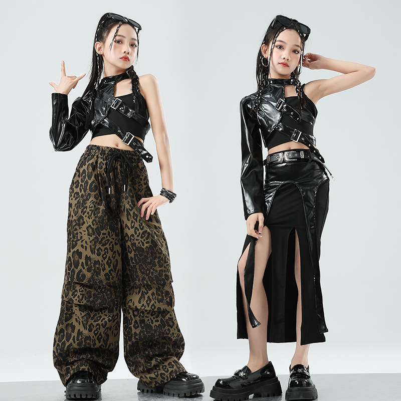 New Girls' Jazz Dance Leather  - Leather Work Overalls ulasan dan harga