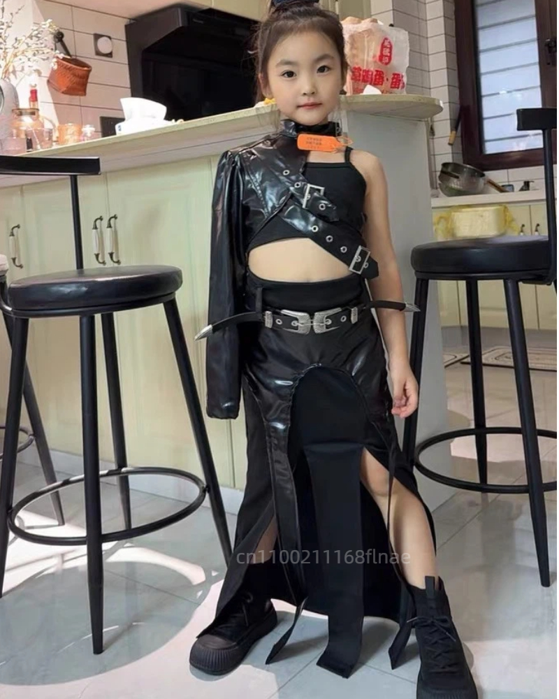 New Girls' Jazz Dance Leather  - Leather Work Overalls ulasan dan harga