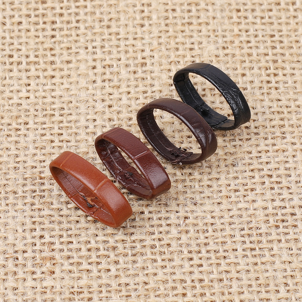 10pcs Genuine Leather Watchban - Leatherwork Rings ulasan dan harga