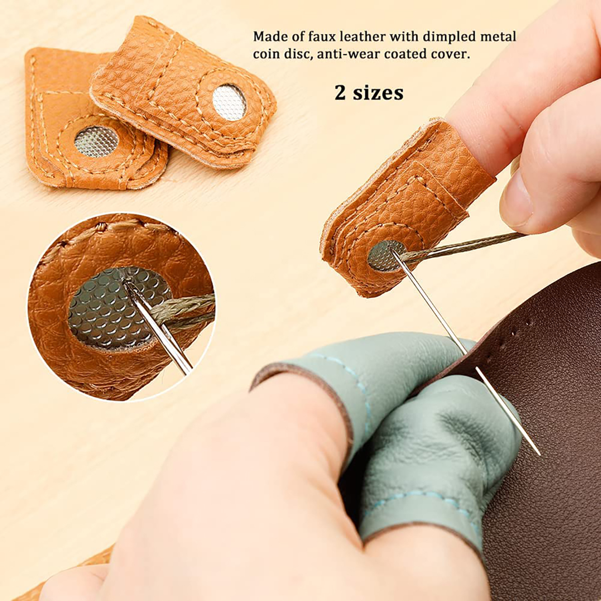 Hand-Working Sewing Thimble Me - Leatherwork Rings ulasan dan harga