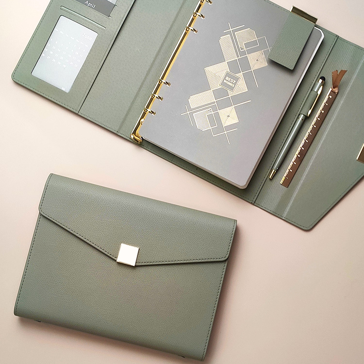 A5 Pu Leather Binder Notebook  - Leather Work Diary ulasan dan harga