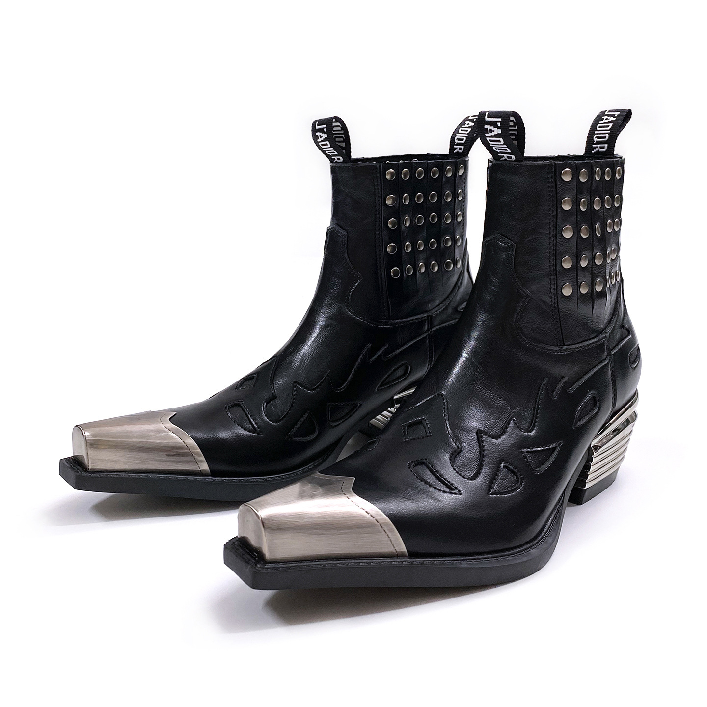 Retro Punk Metal Head Chelsea  - Leatherwork Rivets ulasan dan harga