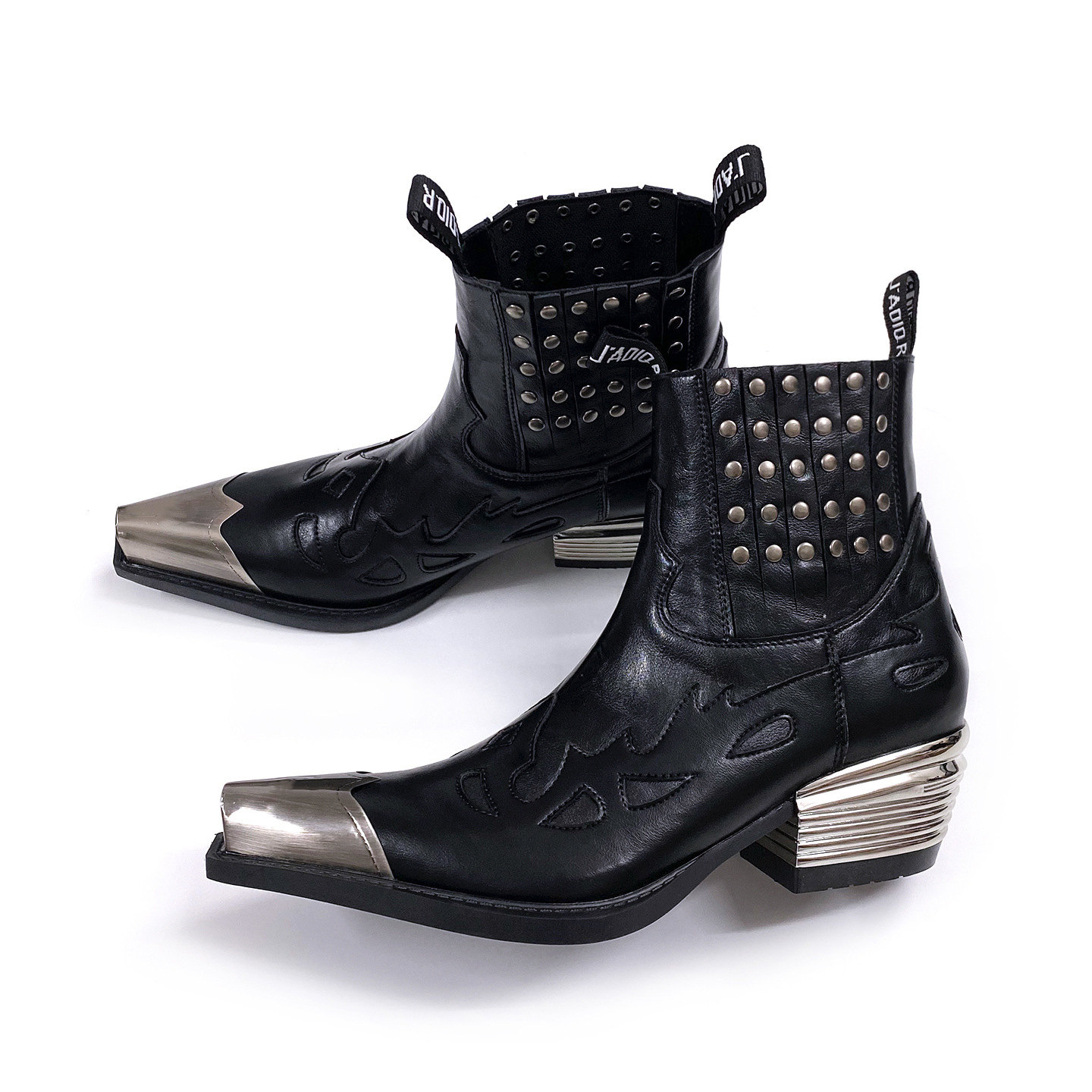 Retro Punk Metal Head Chelsea  - Leatherwork Rivets ulasan dan harga