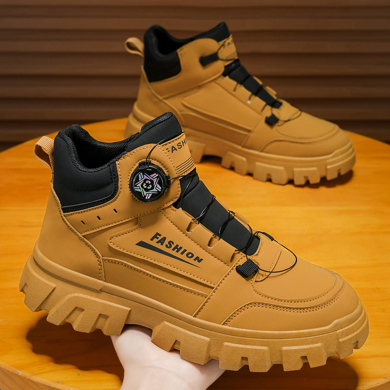 2025 Mens Boots Casual Shoes W - Leather Work Boots ulasan dan harga