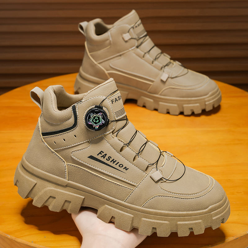 2025 Mens Boots Casual Shoes W - Leather Work Boots ulasan dan harga