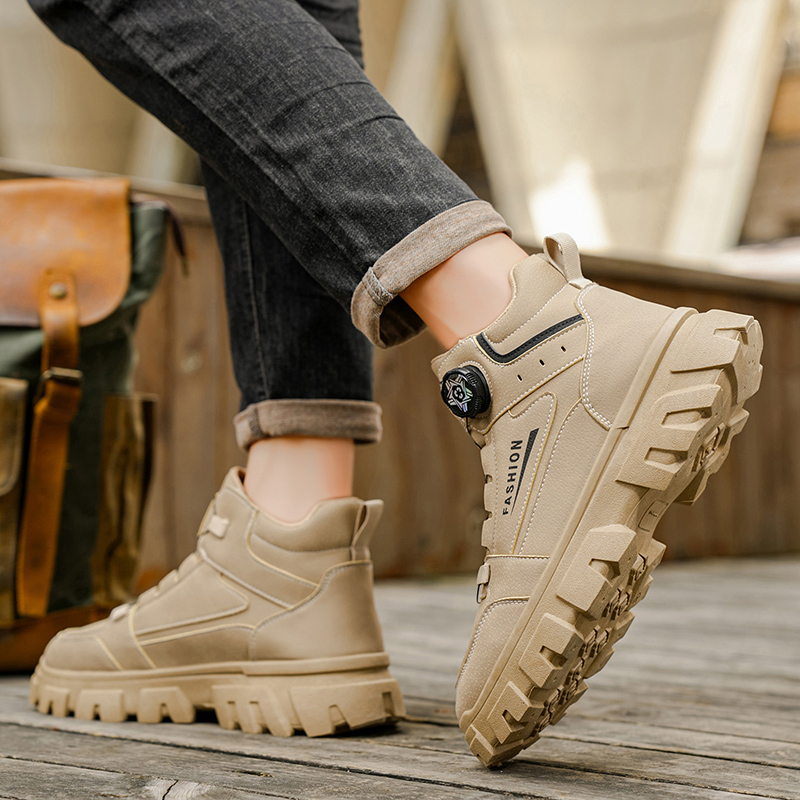 2025 Mens Boots Casual Shoes W - Leather Work Boots ulasan dan harga