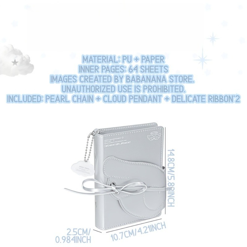 Kawaii Angel Wings Notebook A7 - Leather Work Diary ulasan dan harga